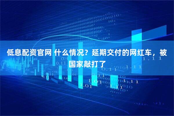 低息配资官网 什么情况?延期交付的网红车,被国家敲打了